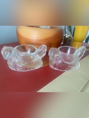 Set of 2 Vintage Hen on Nest Egg Cups